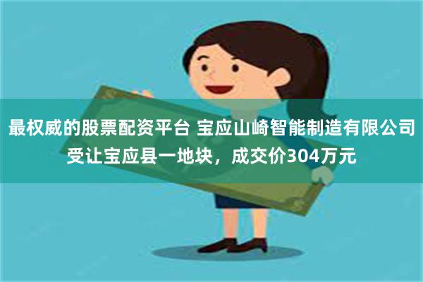 最权威的股票配资平台 宝应山崎智能制造有限公司受让宝应县一地块，成交价304万元
