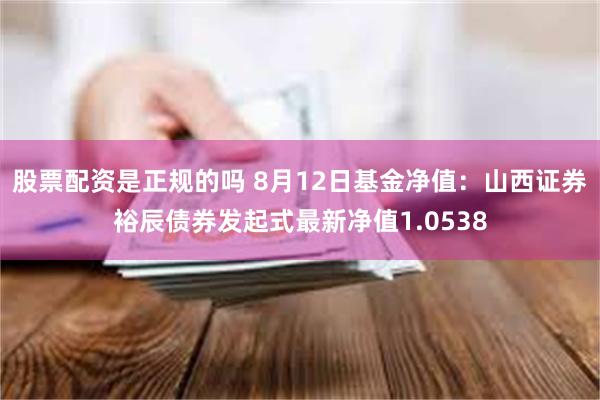 股票配资是正规的吗 8月12日基金净值：山西证券裕辰债券发起式最新净值1.0538
