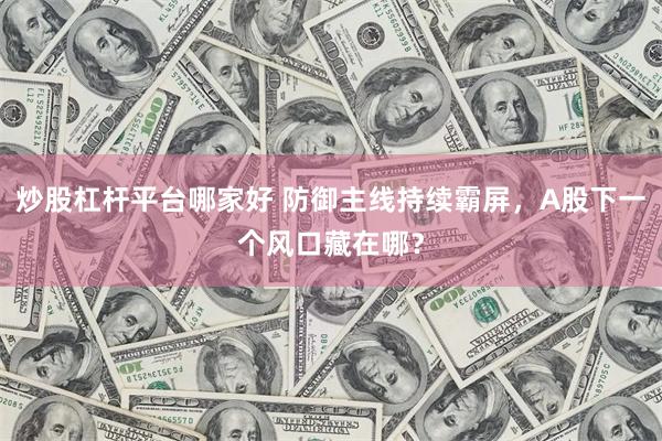 炒股杠杆平台哪家好 防御主线持续霸屏，A股下一个风口藏在哪？
