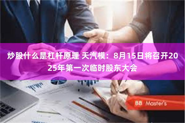 炒股什么是杠杆原理 天汽模：8月15日将召开2025年第一次临时股东大会