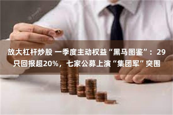 放大杠杆炒股 一季度主动权益“黑马图鉴”：29只回报超20%，七家公募上演“集团军”突围