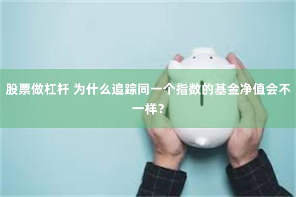 股票做杠杆 为什么追踪同一个指数的基金净值会不一样？
