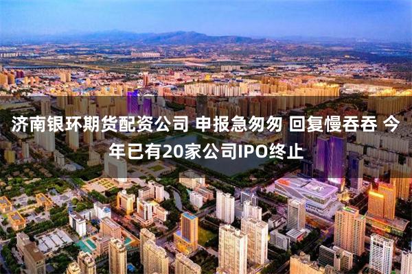 济南银环期货配资公司 申报急匆匆 回复慢吞吞 今年已有20家公司IPO终止