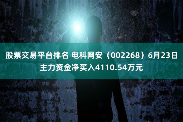 股票交易平台排名 电科网安（002268）6月23日主力资金净买入4110.54万元