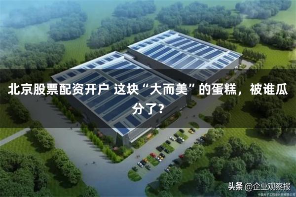 北京股票配资开户 这块“大而美”的蛋糕，被谁瓜分了？