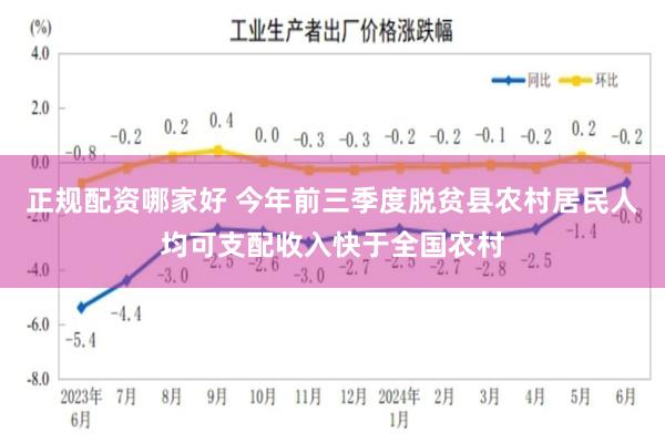 正规配资哪家好 今年前三季度脱贫县农村居民人均可支配收入快于全国农村