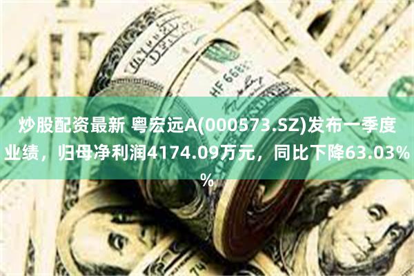 炒股配资最新 粤宏远A(000573.SZ)发布一季度业绩，归母净利润4174.09万元，同比下降63.03%