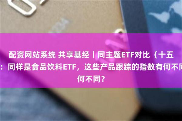 配资网站系统 共享基经丨同主题ETF对比(十五):同样是食品饮料ETF,这些产品跟踪的指数有何不同?