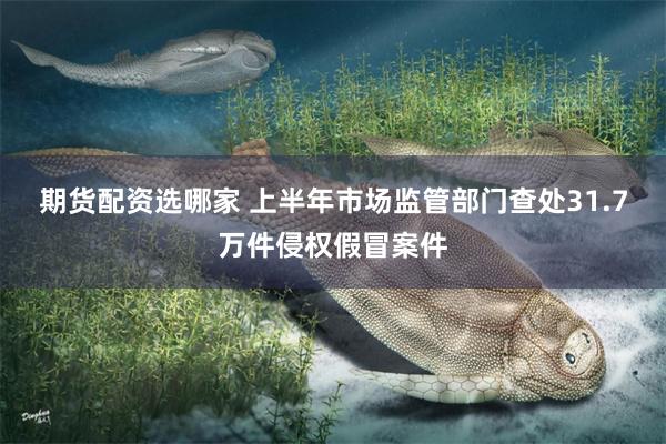 期货配资选哪家 上半年市场监管部门查处31.7万件侵权假冒案件