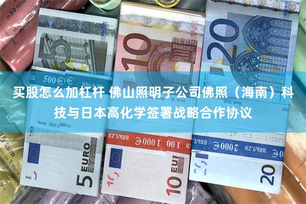 买股怎么加杠杆 佛山照明子公司佛照（海南）科技与日本高化学签署战略合作协议