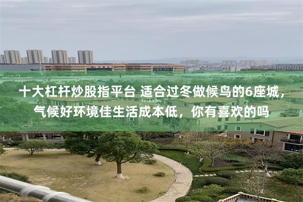 十大杠杆炒股指平台 适合过冬做候鸟的6座城，气候好环境佳生活成本低，你有喜欢的吗