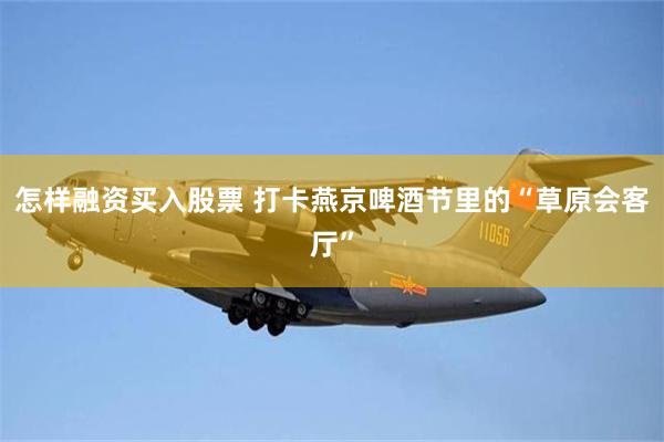 怎样融资买入股票 打卡燕京啤酒节里的“草原会客厅”