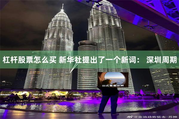杠杆股票怎么买 新华社提出了一个新词： 深圳周期