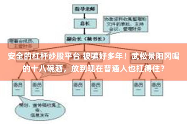 安全的杠杆炒股平台 被骗好多年!武松景阳冈喝的十八碗酒,放到现在普通人也扛得住?
