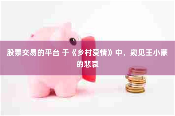 股票交易的平台 于《乡村爱情》中，窥见王小蒙的悲哀