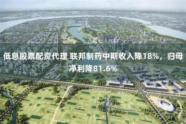 低息股票配资代理 联邦制药中期收入降18%，归母净利降81.6%