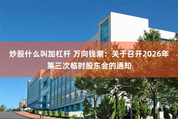 炒股什么叫加杠杆 万向钱潮：关于召开2026年第三次临时股东会的通知