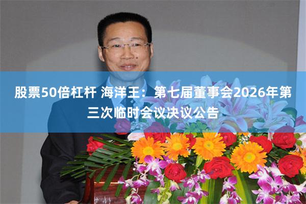 股票50倍杠杆 海洋王：第七届董事会2026年第三次临时会议决议公告